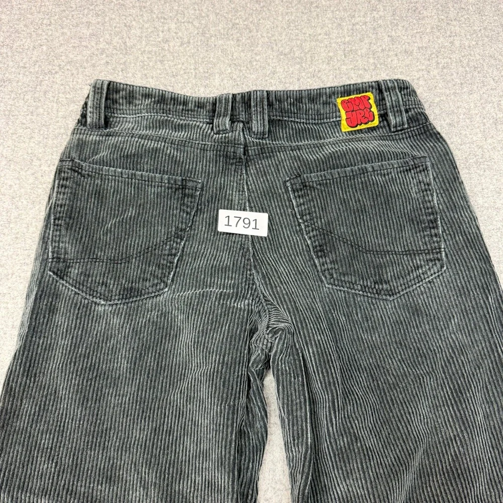 Empyre Corduroy Pants Size 26 Charcoal Grey Wide Wale Straight Leg Skate Street